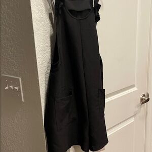 Black Sleeveless romper with Pockets